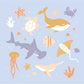 Fox & Fallow Blanket Ocean Creatures