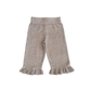 Grown Organic Frill Knit Flares - Oatmilk