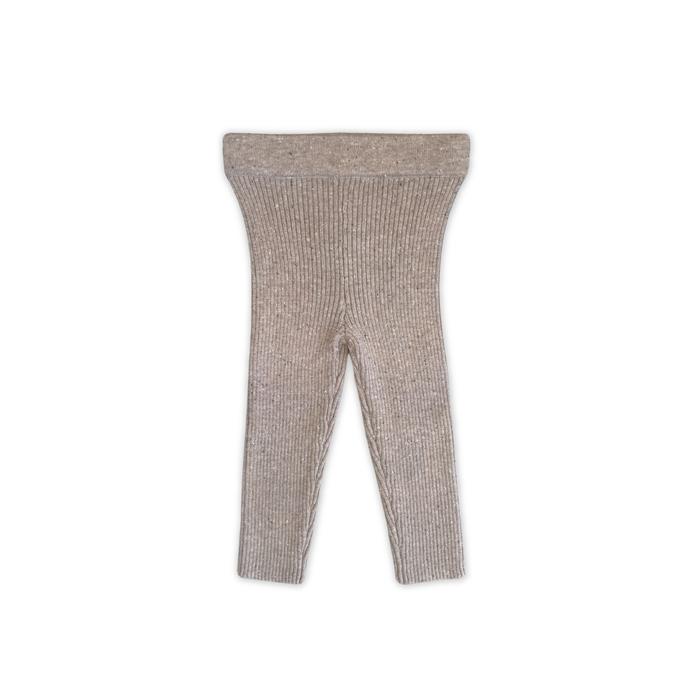 Grown Organic Speckle Essential Knit Leggings - Oatmilk