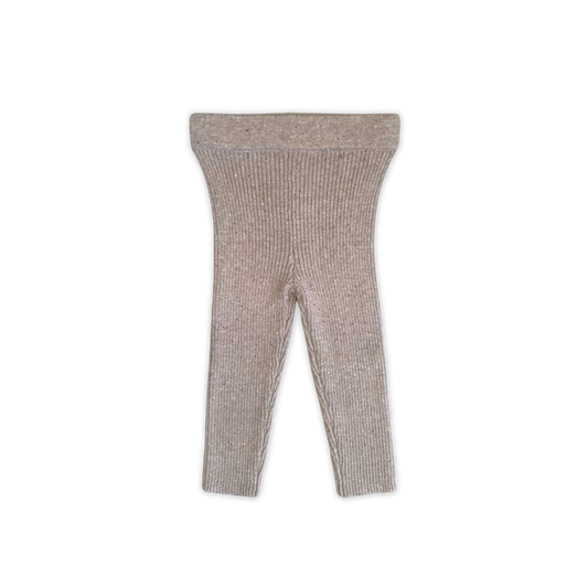 Grown Organic Speckle Essential Knit Leggings - Oatmilk