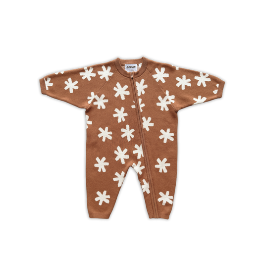 Grown Organic Starlight Knit Zip Starsuit