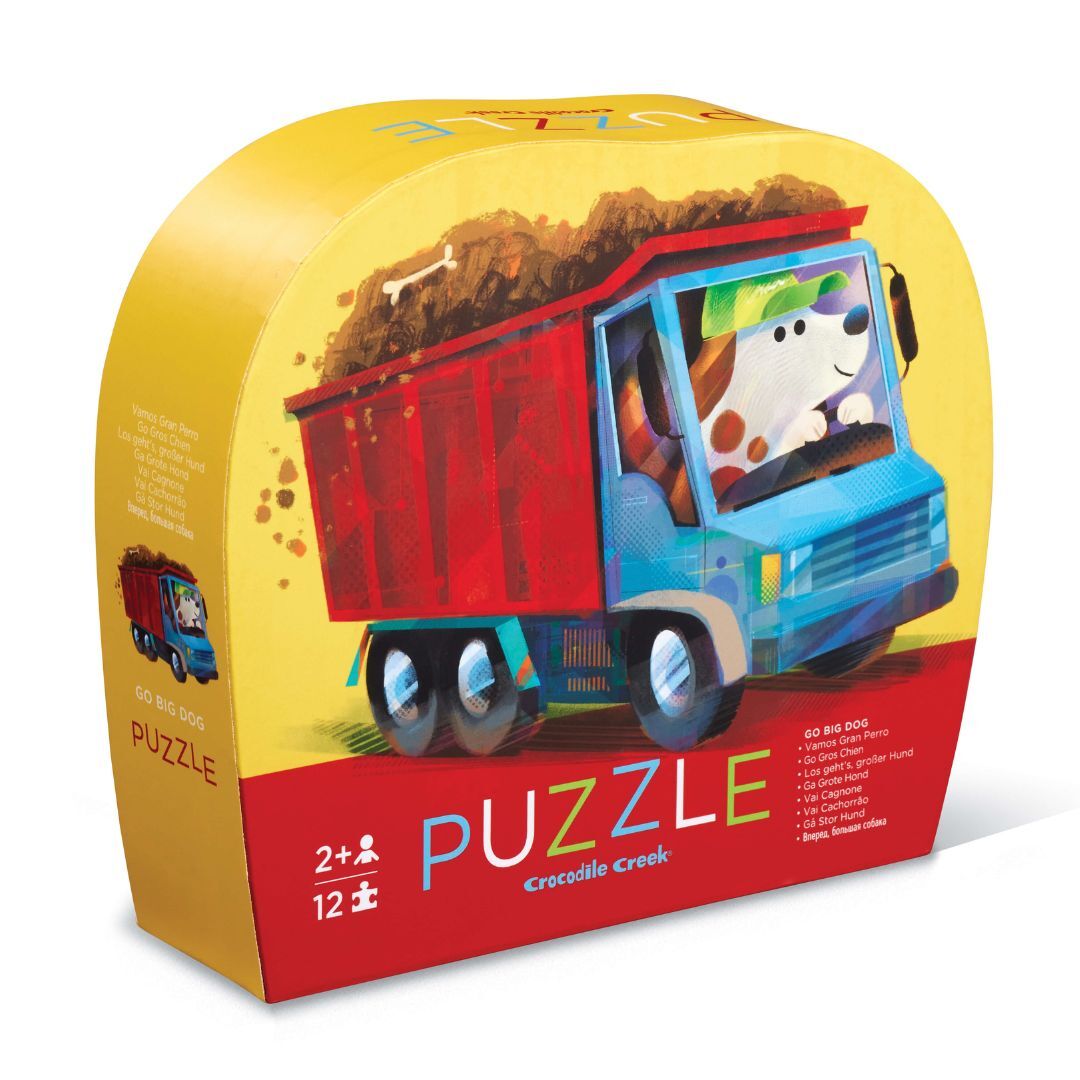 Crocodile Creek 12pc Mini Puzzle Go Big Dog
