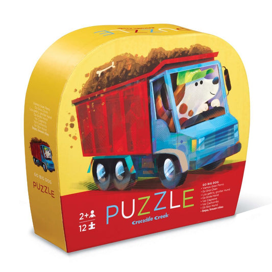 Crocodile Creek 12pc Mini Puzzle Go Big Dog