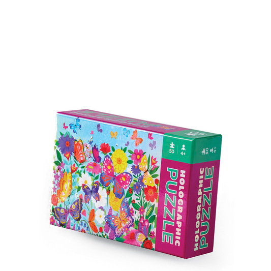 Crocodile Creek Holographic Puzzle 50 Piece Butterflies