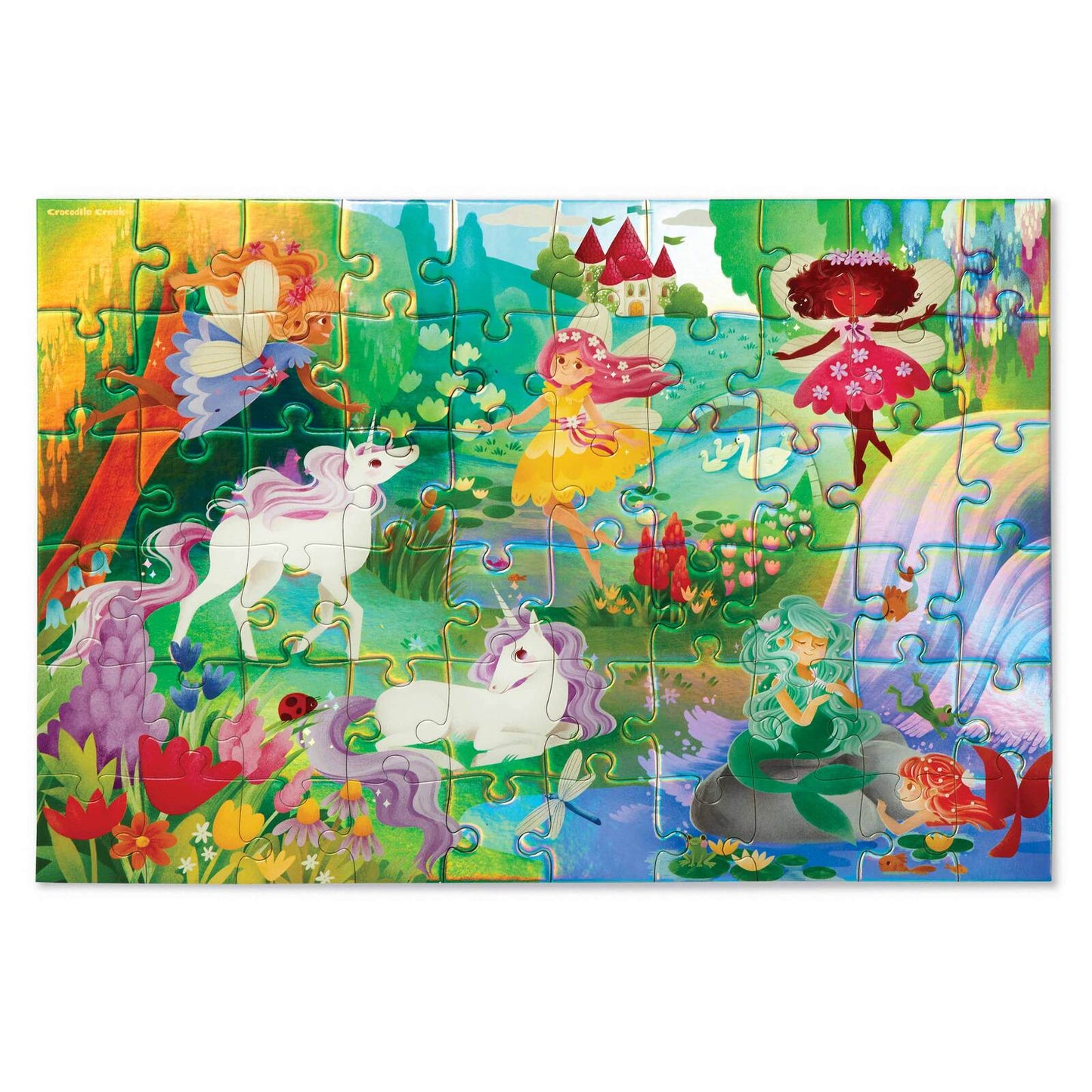 Crocodile Creek 60pc Foil Puzzle Magical Friends