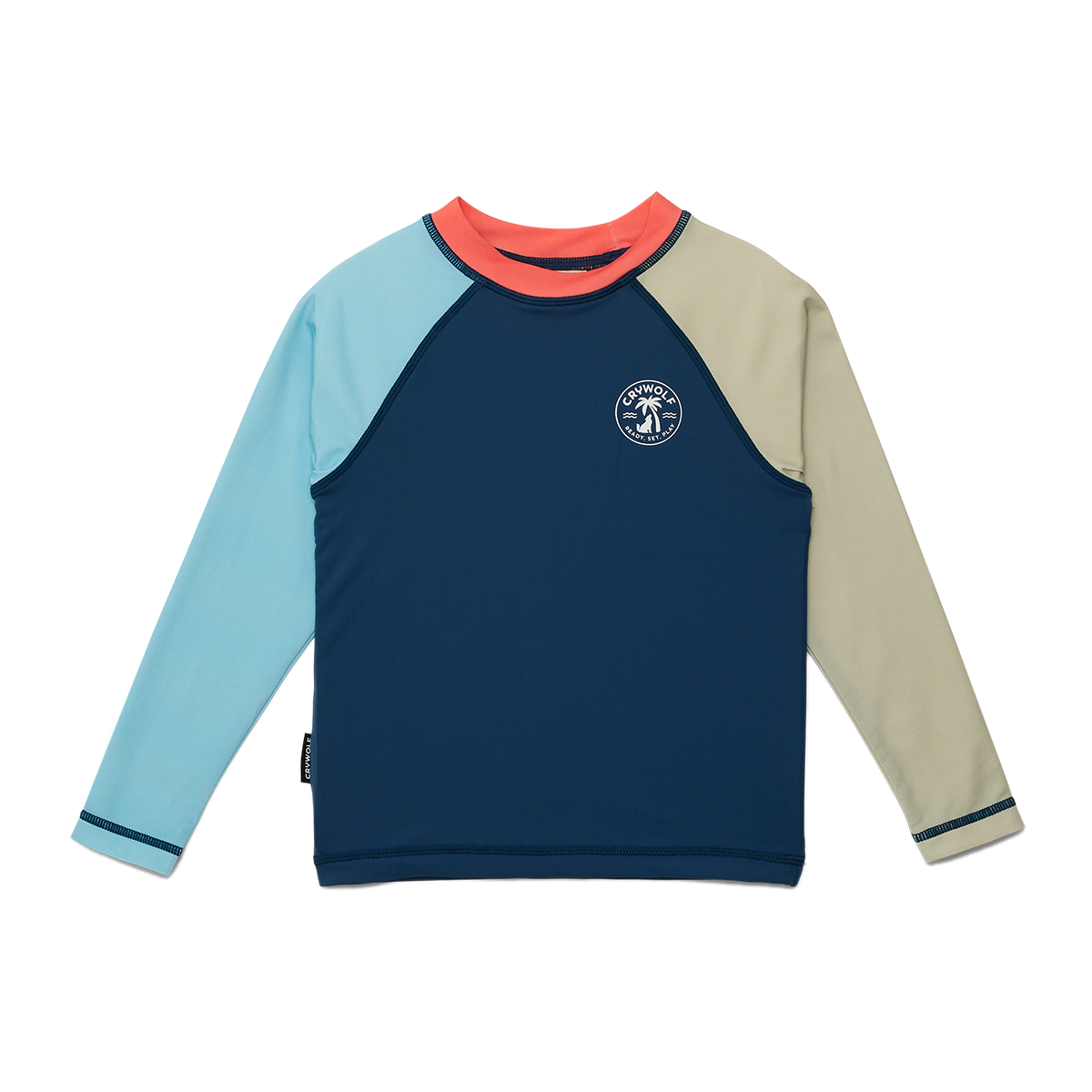 Crywolf Long Sleeve Rash Vest Ocean Colourblock
