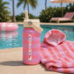 Crywolf Drink Bottle Flamingo Stripe