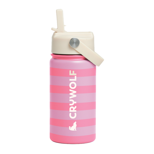 Crywolf Drink Bottle Flamingo Stripe