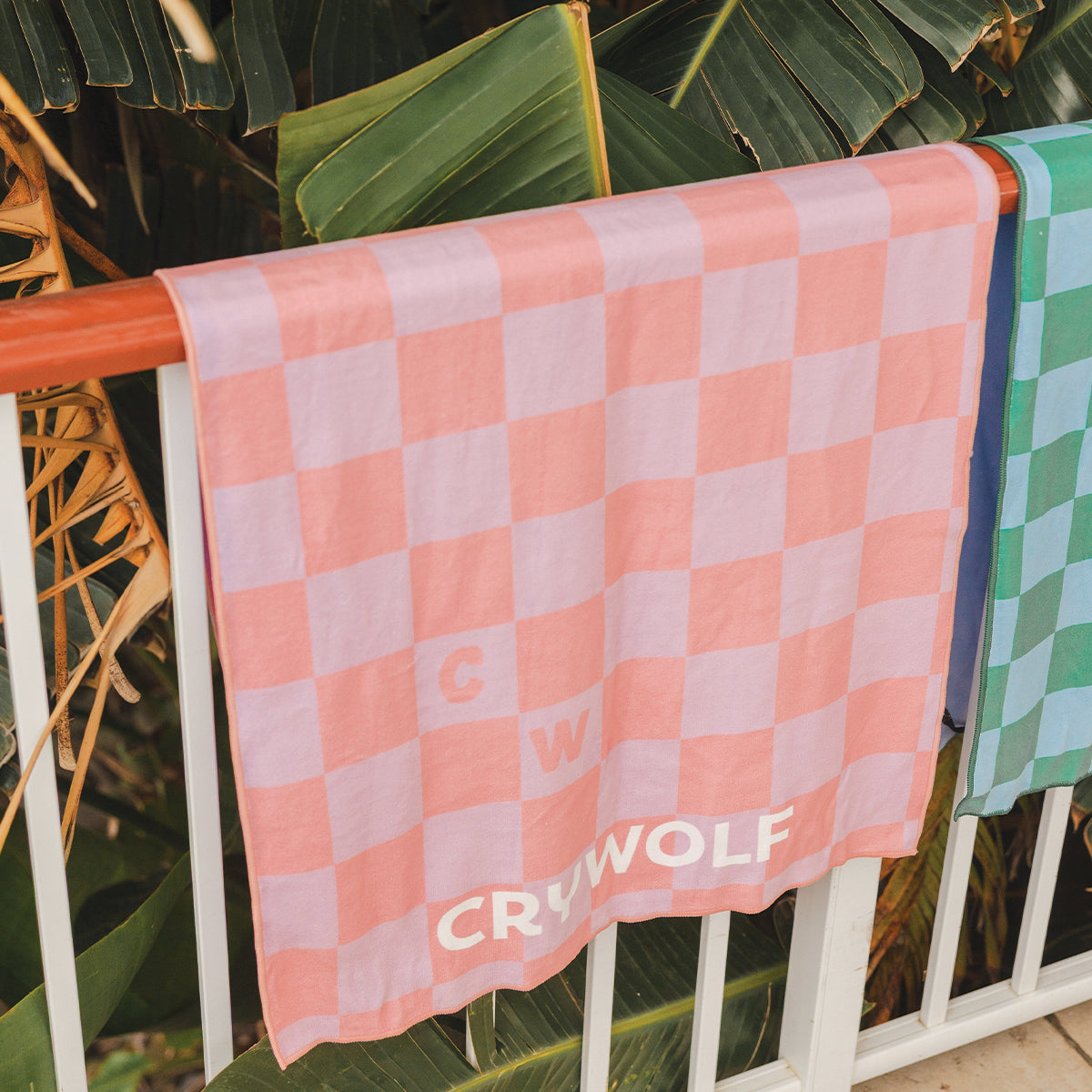 Crywolf Rapid Dry Towel Flamingo Check