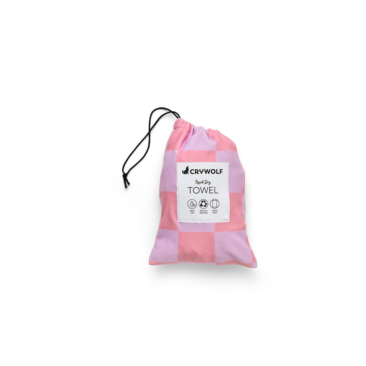 Crywolf Rapid Dry Towel Flamingo Check
