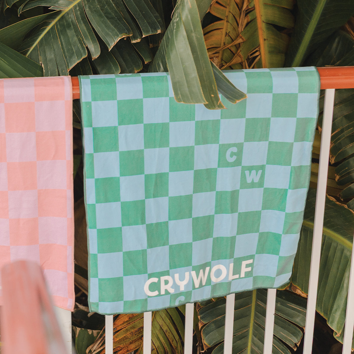 Crywolf Rapid Dry Towel Sea Green Check