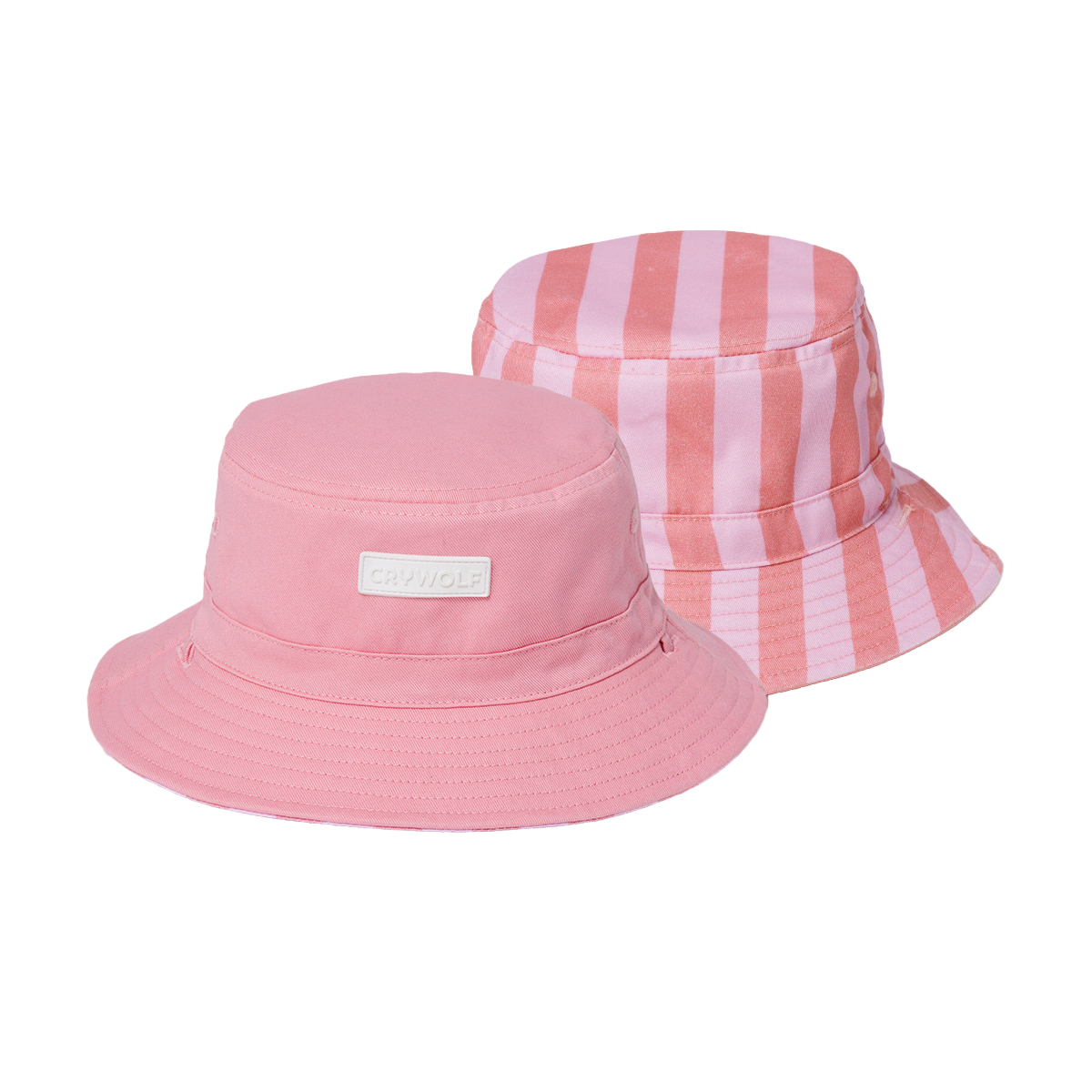 Crywolf Reversible Bucket Hat Flamingo Stripe