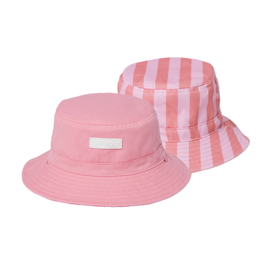 Crywolf Reversible Bucket Hat Flamingo Stripe