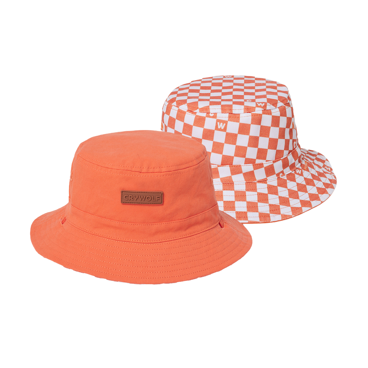 Crywolf Reversible Bucket Hat Sunset Check