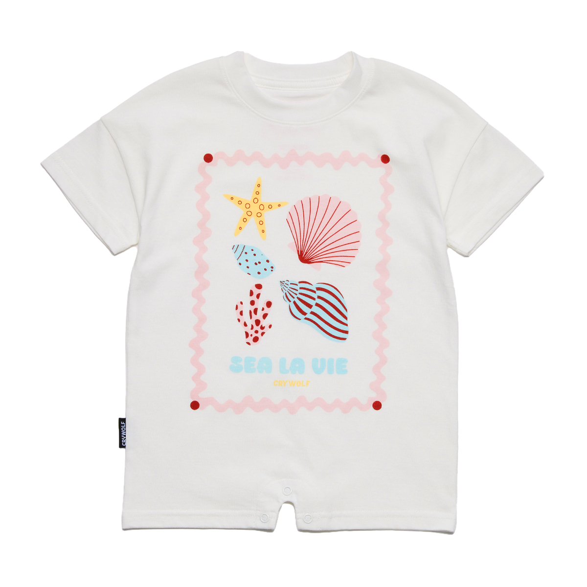 Crywolf Sun Smart Romper Little Shell