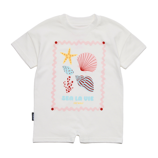 Crywolf Sun Smart Romper Little Shell