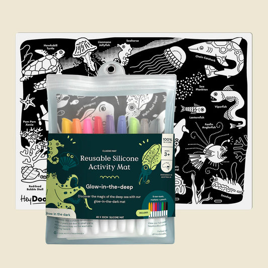 Hey Doodle Glow In The Deep Classic Colouring & Doodle Mat