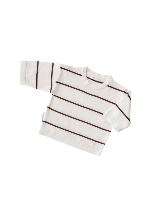 Ziggy Lou Long Sleeve Tee Cocoa Stripes