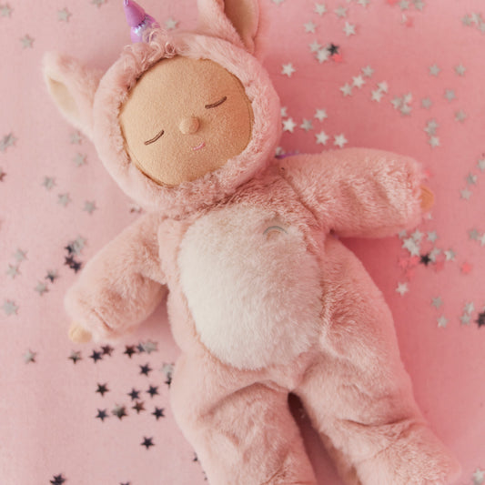 Olli Ella Cozy Dinkums Unicorn Sugarpie Pink