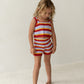 Illoura The Label Crochet Shorts Sunset Stripe
