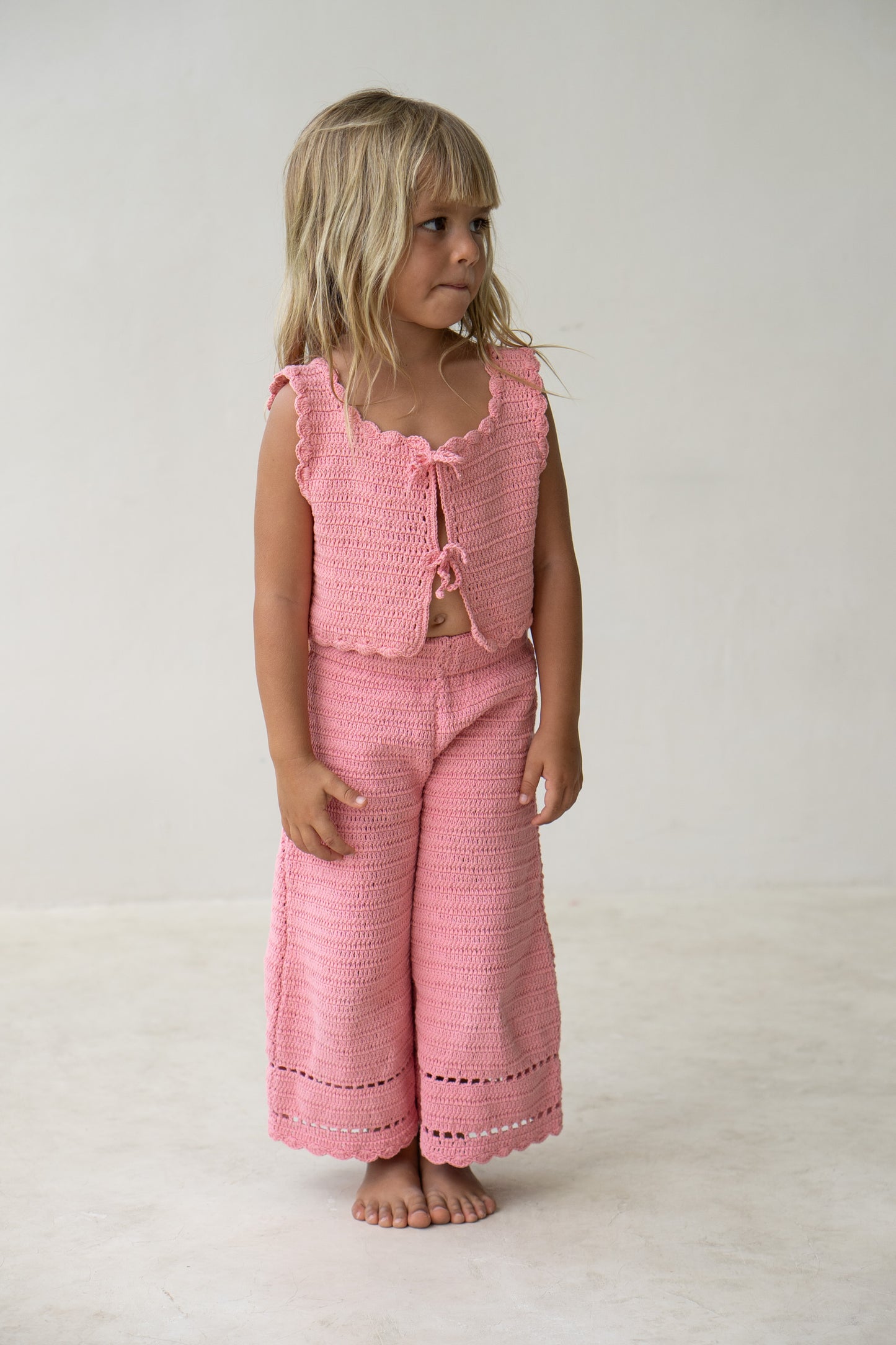 Illoura The Label Crochet Vest Coral