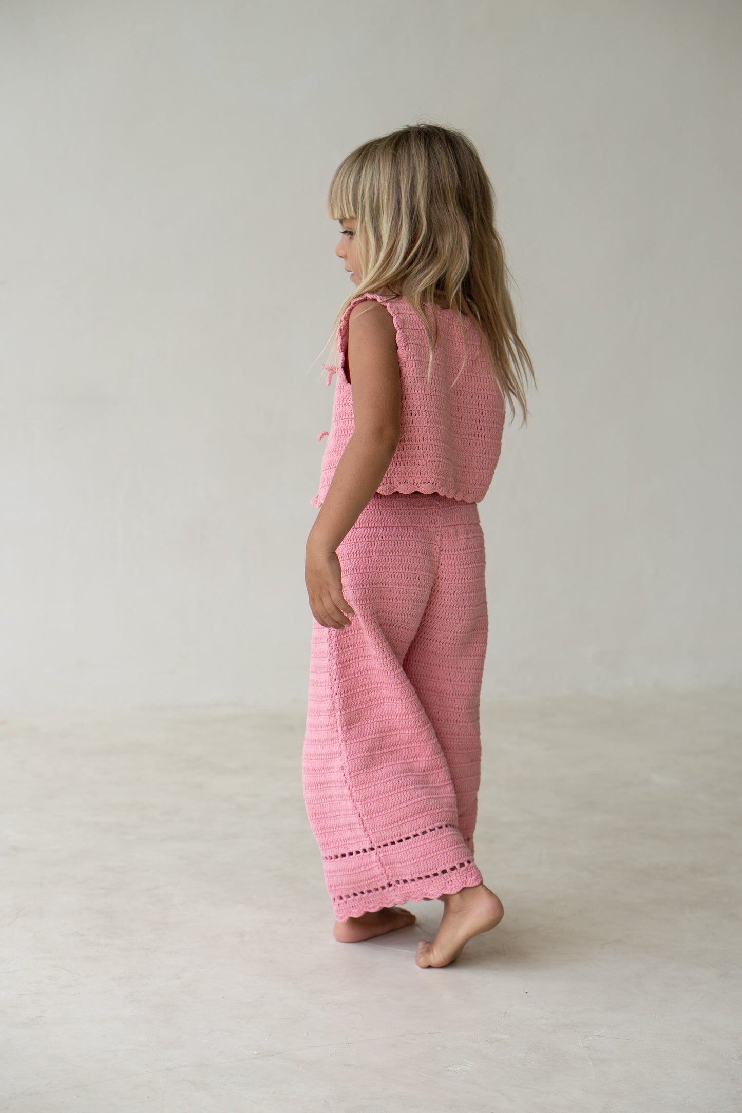 Illoura The Label Crochet Vest Coral