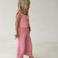 Illoura The Label Crochet Vest Coral