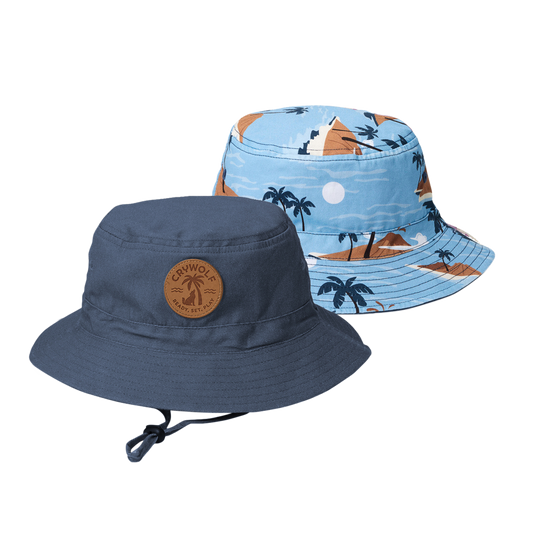 Crywolf Reversible Bucket Hat Blue Lost Island