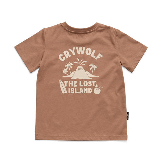 Crywolf Tee Tan Lost Island