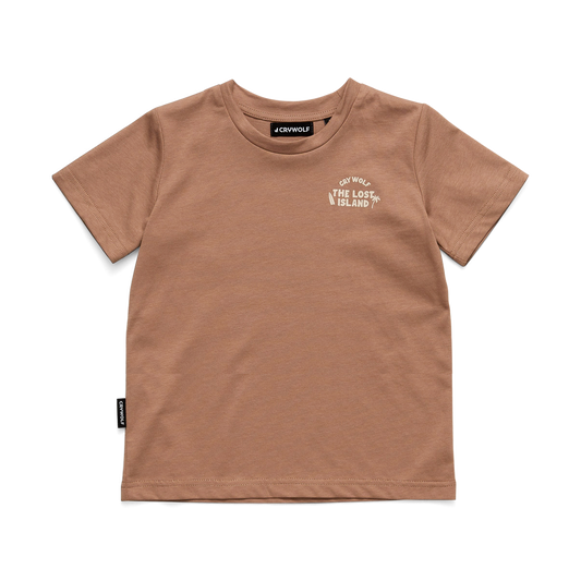 Crywolf Tee Tan Lost Island