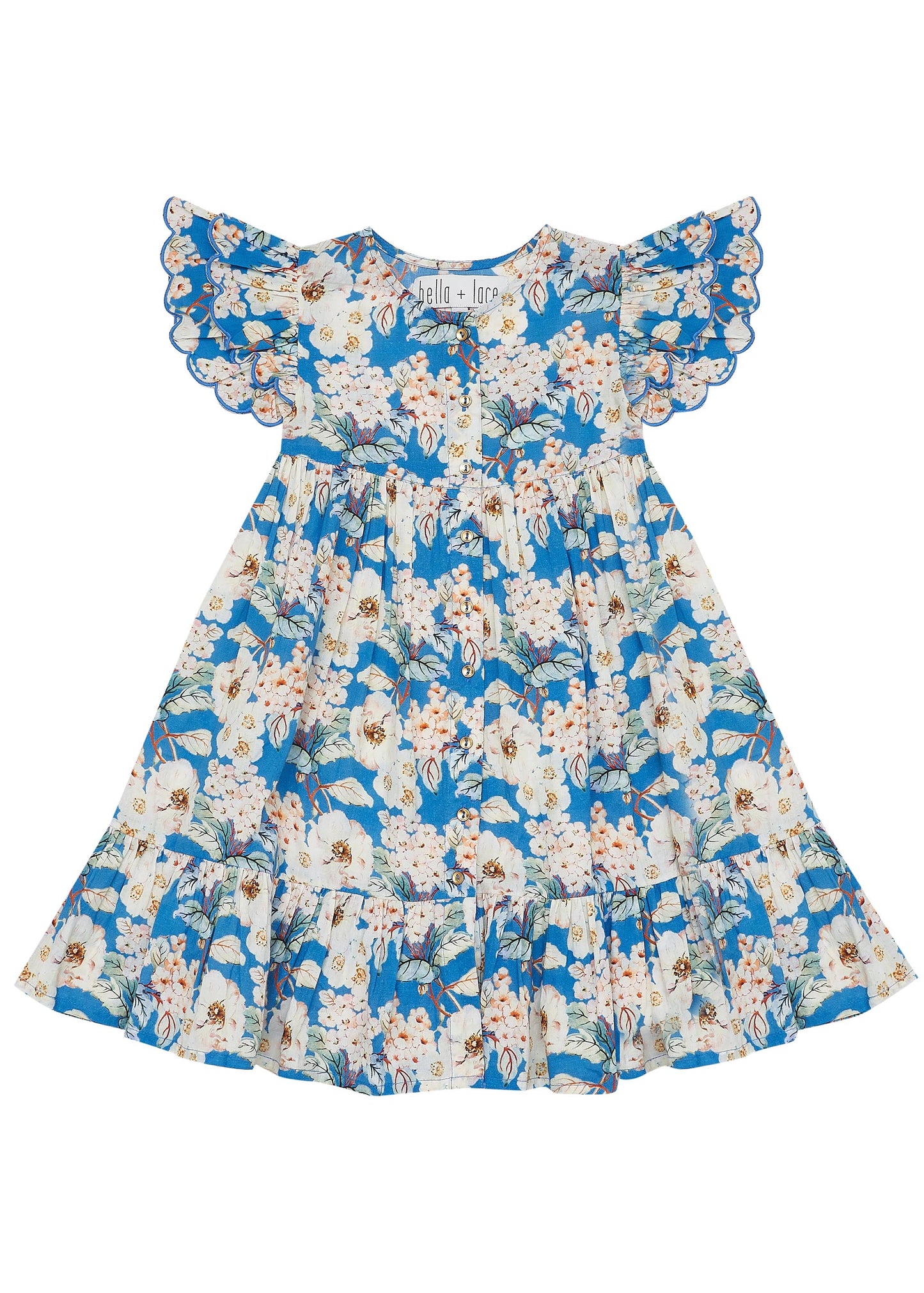 Bella and Lace Cupcake Dress Moroccan Blue