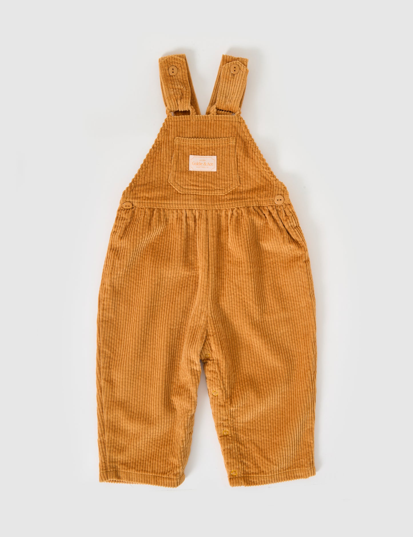 Goldie + Ace Sammy Corduroy Overalls Golden