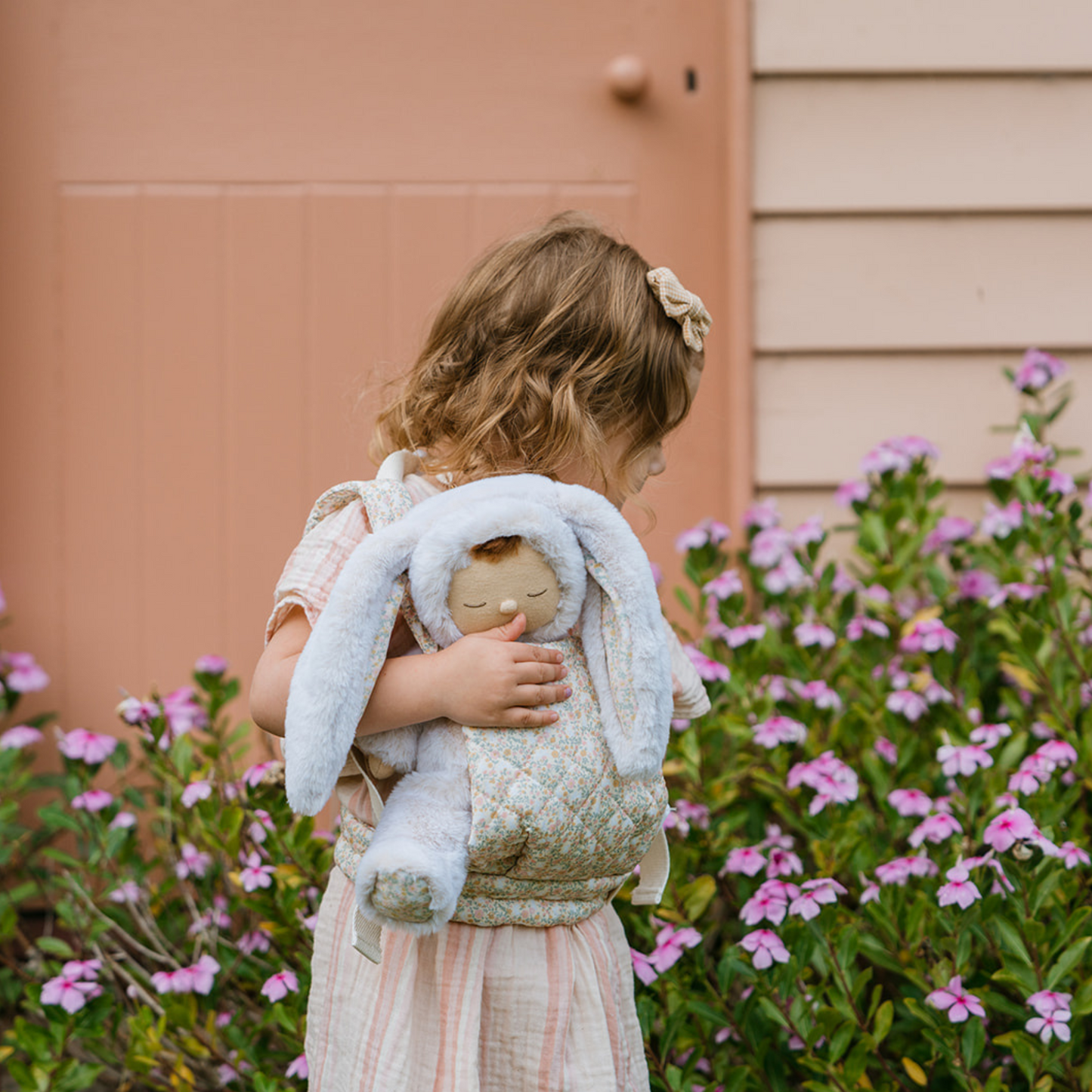 Olli Ella Dinkum Dolls Quilted Carrier Garden Floral