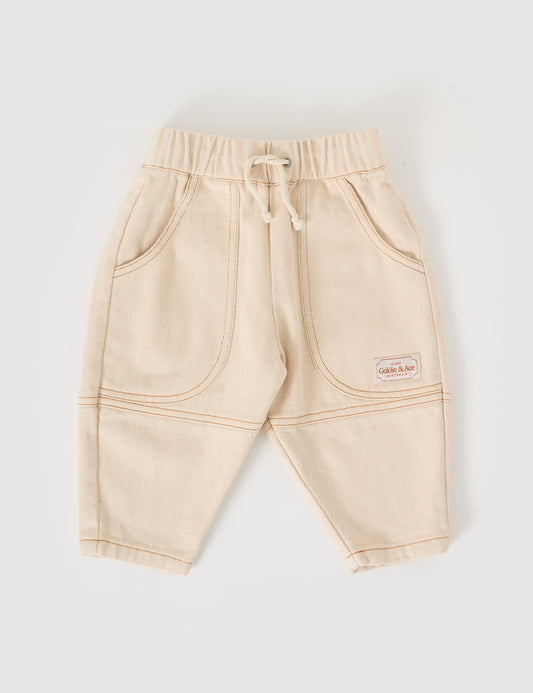 Goldie + Ace Drew Denim Pocket Pant Oat