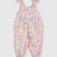 Goldie + Ace Pastel Bouquet Tiffany Tie Overalls Lilac Multi