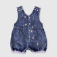 Goldie + Ace Nina Pastel Petals Denim Romper Dark Denim