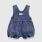 Goldie + Ace Nina Pastel Petals Denim Romper Dark Denim