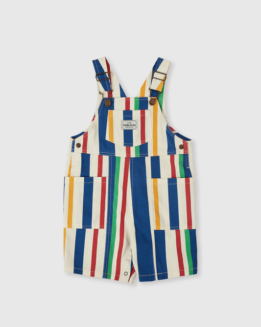Goldie + Ace 90’s Bold Stripe James Denim Pocket Overalls