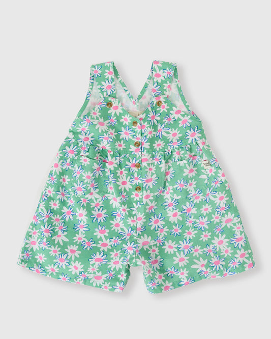 Goldie + Ace Daisy Patch Sara Shortalls Moss