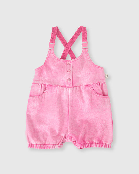 Goldie + Ace Cindy Denim Bubble Overalls Pink Lemonade
