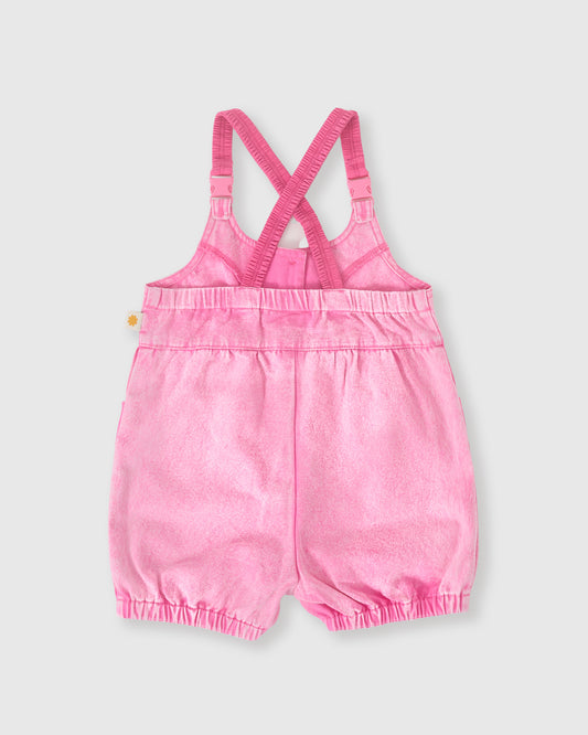 Goldie + Ace Cindy Denim Bubble Overalls Pink Lemonade