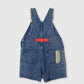 Goldie + Ace Primary Pop Burton Denim Overalls Dark Denim