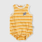 Goldie + Ace Sunshine Stripe Bubble Romper Lemon / Golden