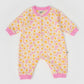 Goldie + Ace Daisy Meadow Relaxed Terry Romper Fairy Floss Golden