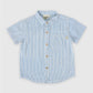 Goldie + Ace Sailor Stripe Holiday Shirt Ocean / Ivory
