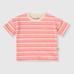 Goldie + Ace Watermelon Stripe T-Shirt Pink / Peach