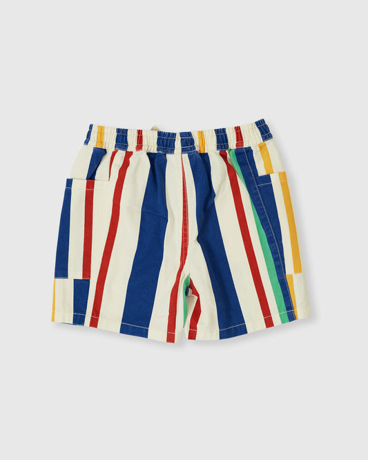 Goldie + Ace 90’s Bold Stripe Noah Denim Pocket Shorts