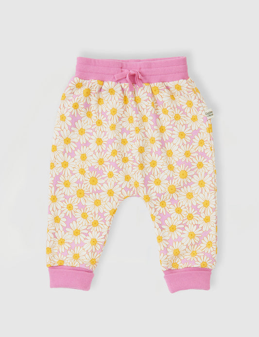 Goldie + Ace Daisy Meadow Terry Sweatpants Fairy Floss Golden