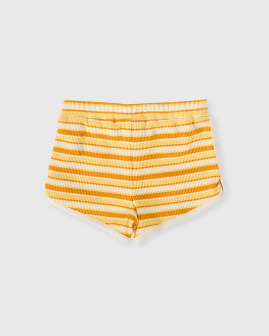 Goldie + Ace Sunshine Stripe Shorts Lemon / Golden