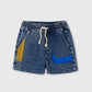 Goldie + Ace Primary Pop Noah Denim Shorts Dark Denim